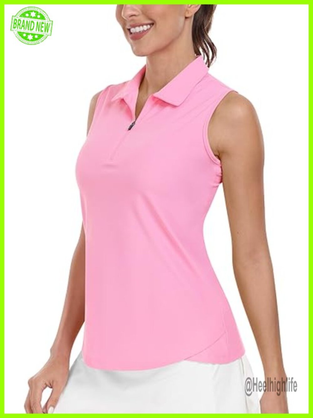 Sleeveless Golf Polo Tank Top Quick Dry Stretch Women's Activewear